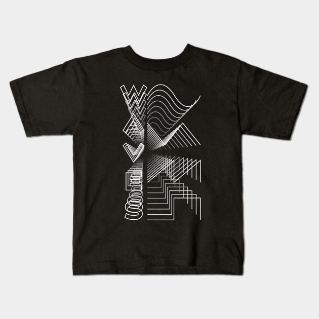 Waves Waveform Audio Analog Design Modular Gift Kids T-Shirt by star trek fanart and more